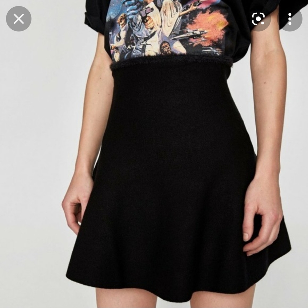Zara knit a-line high waist skirt size small